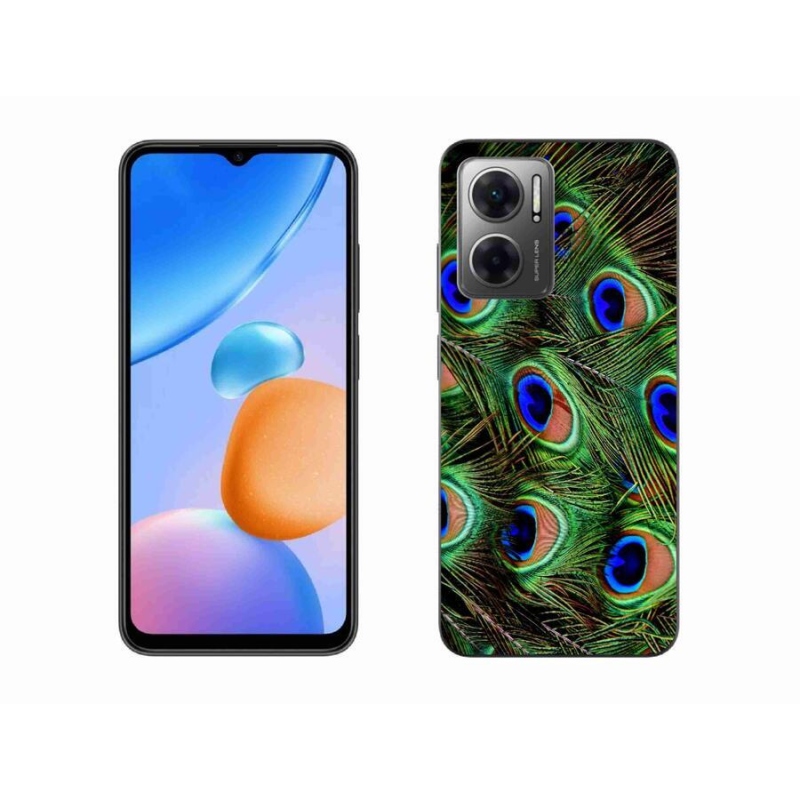 Gélový kryt mmCase na mobil Xiaomi Redmi 10 5G - pávie perie