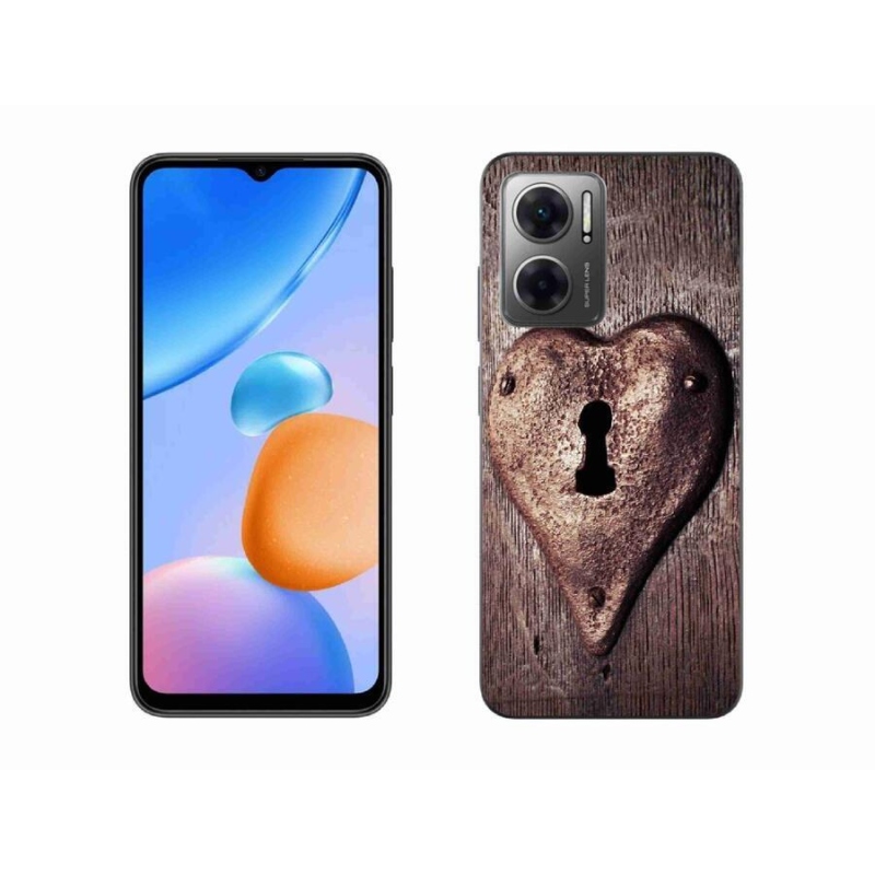 Gélový kryt mmCase na mobil Xiaomi Redmi 10 5G - zámok v tvare srdca