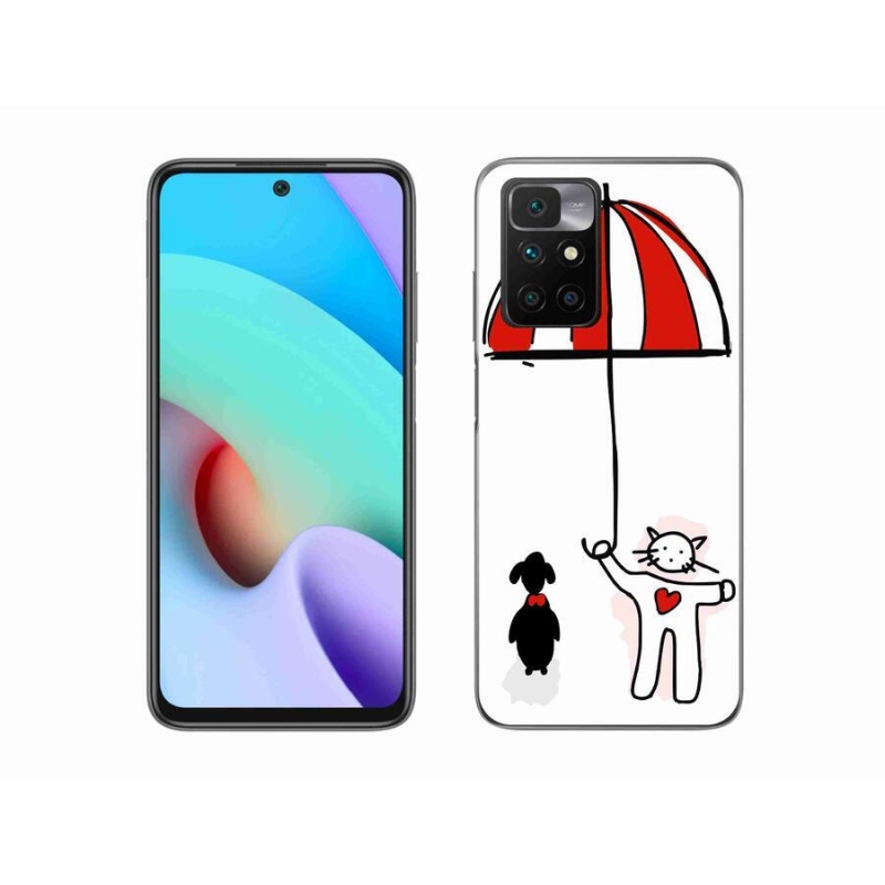 Gélový kryt mmCase na mobil Xiaomi Redmi 10/Redmi 10 (2022) - psík a mačička