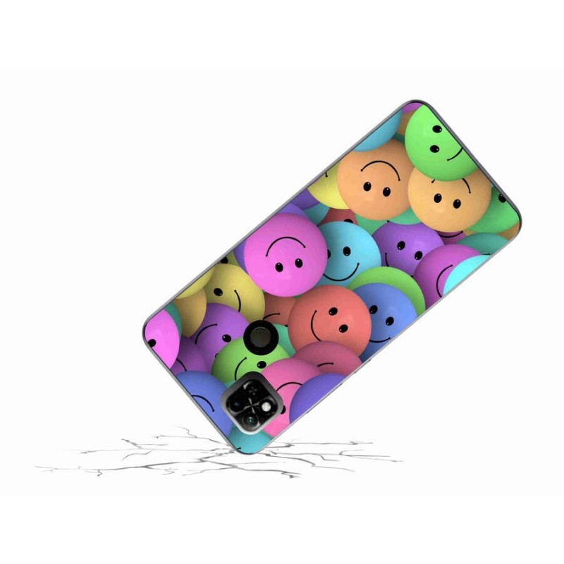 Gélový kryt mmCase na mobil Xiaomi Redmi 10A - farební smajlíci