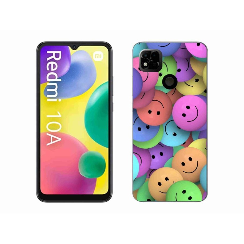 Gélový kryt mmCase na mobil Xiaomi Redmi 10A - farební smajlíci