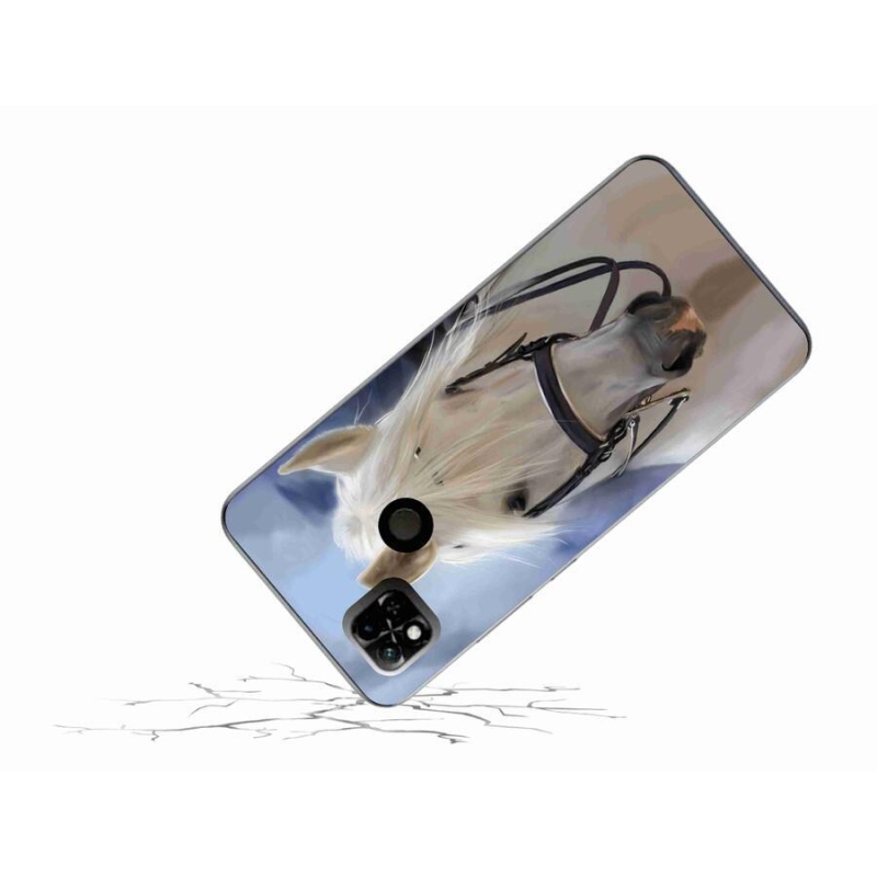 Gélový kryt mmCase na mobil Xiaomi Redmi 10A - biely kôň