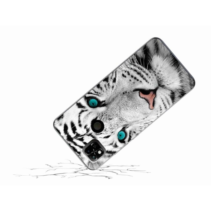 Gélový kryt mmCase na mobil Xiaomi Redmi 10A - biely tiger