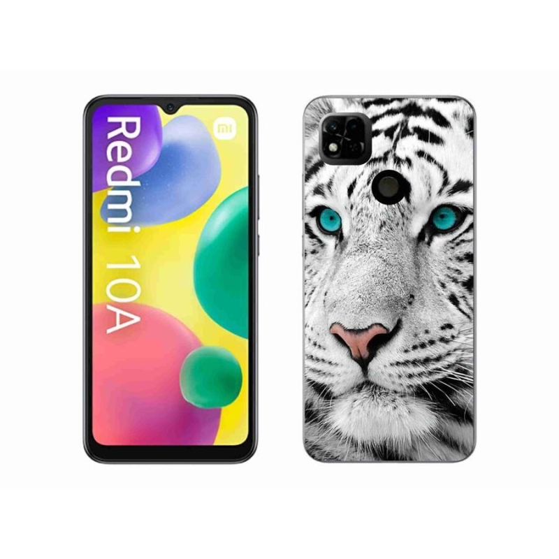 Gélový kryt mmCase na mobil Xiaomi Redmi 10A - biely tiger