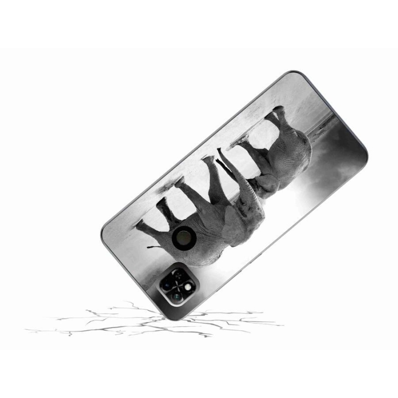 Gélový kryt mmCase na mobil Xiaomi Redmi 10A - čiernobieli slony