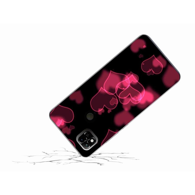 Gélový kryt mmCase na mobil Xiaomi Redmi 10A - červená srdiečka