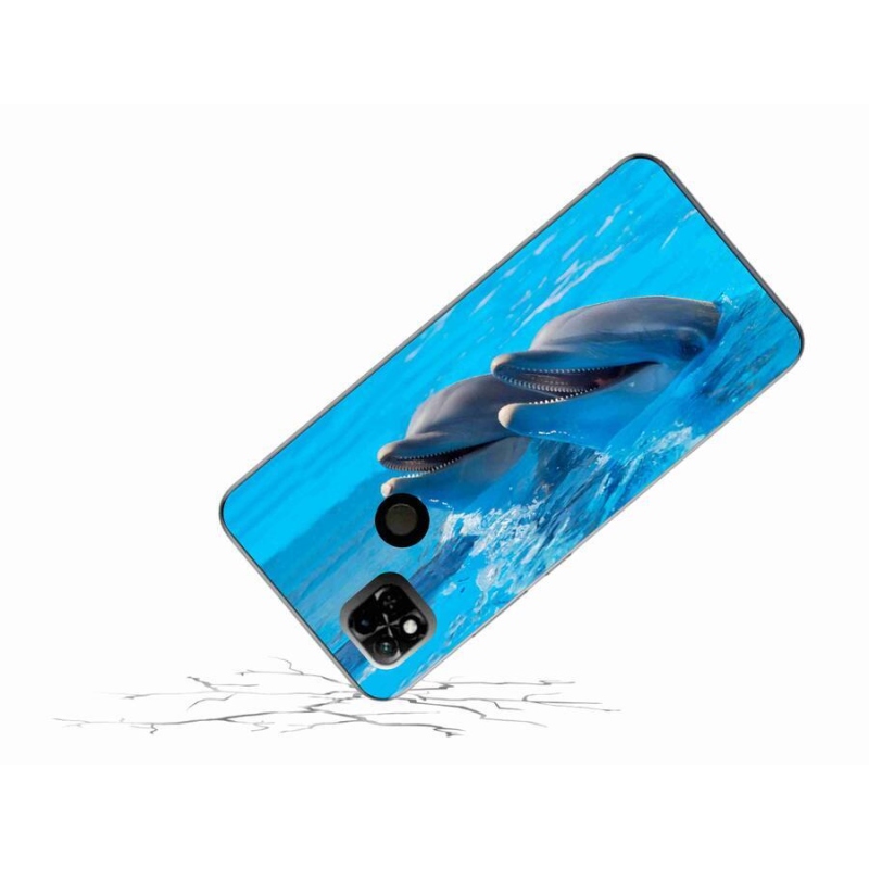 Gélový kryt mmCase na mobil Xiaomi Redmi 10A - delfíny