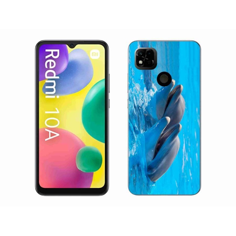 Gélový kryt mmCase na mobil Xiaomi Redmi 10A - delfíny