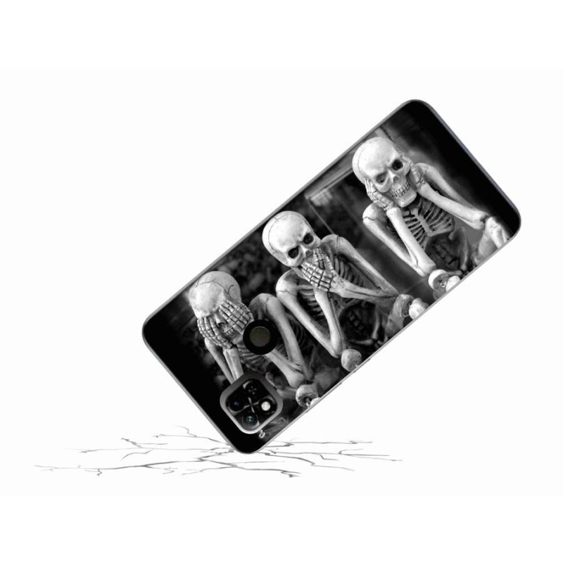 Gélový kryt mmCase na mobil Xiaomi Redmi 10A - kostlivci