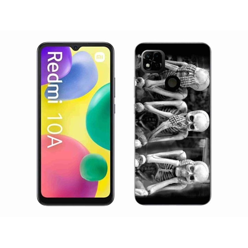 Gélový kryt mmCase na mobil Xiaomi Redmi 10A - kostlivci