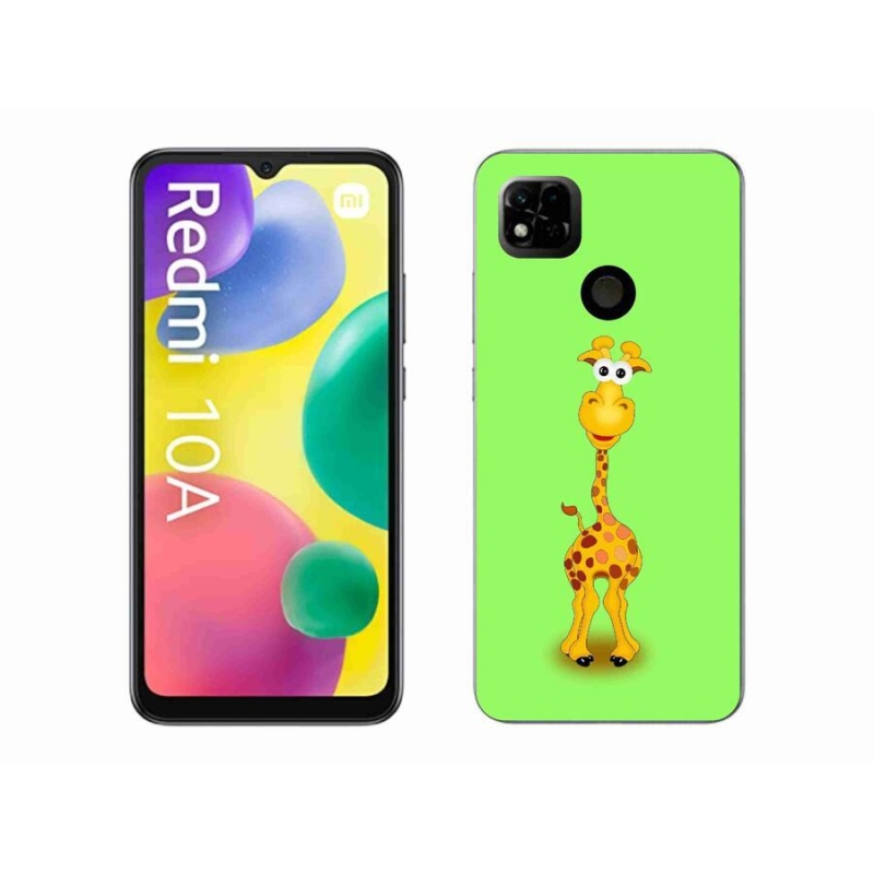 Gélový kryt mmCase na mobil Xiaomi Redmi 10A - kreslená žirafa