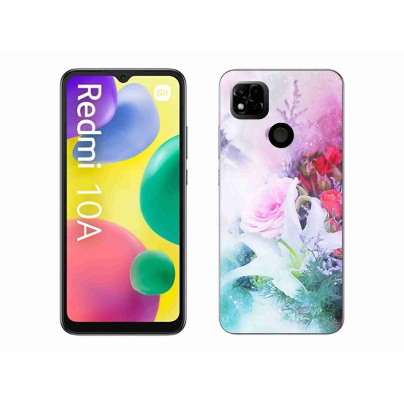 Gélový kryt mmCase na mobil Xiaomi Redmi 10A - kvety 4