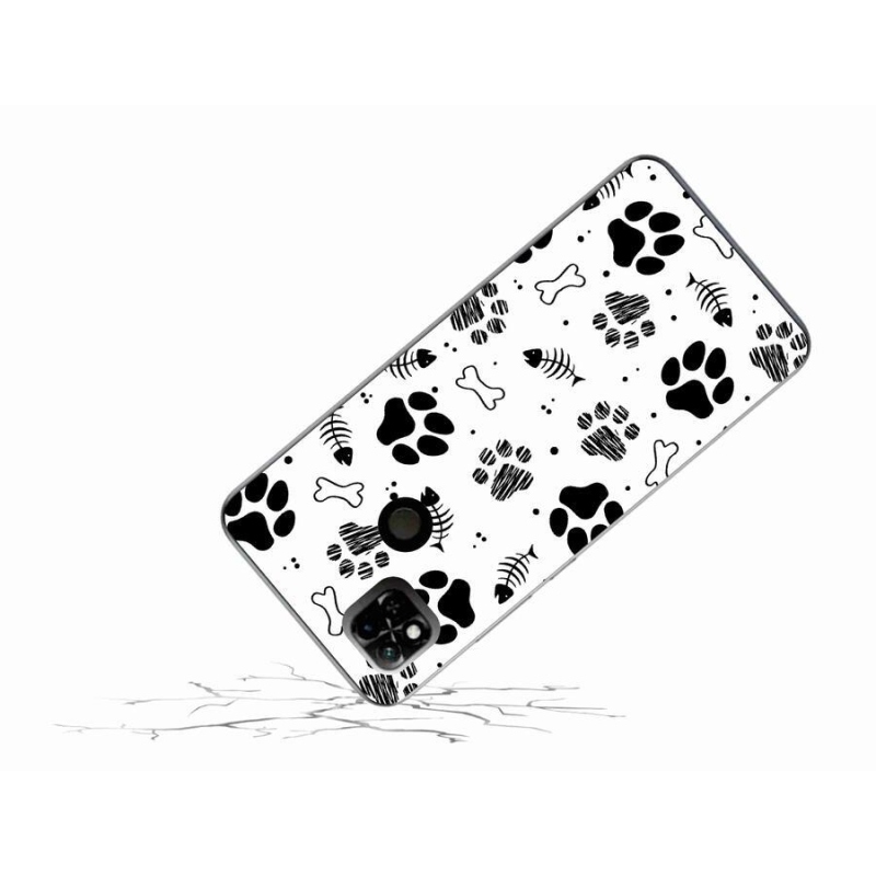 Gélový kryt mmCase na mobil Xiaomi Redmi 10A - psie labky 1
