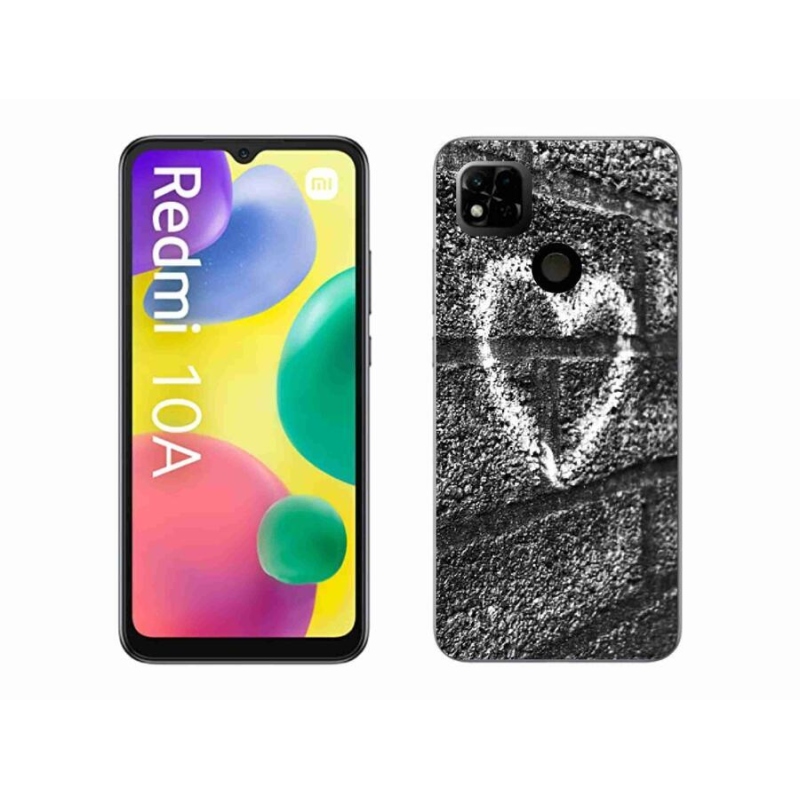 Gélový kryt mmCase na mobil Xiaomi Redmi 10A - srdce na stene