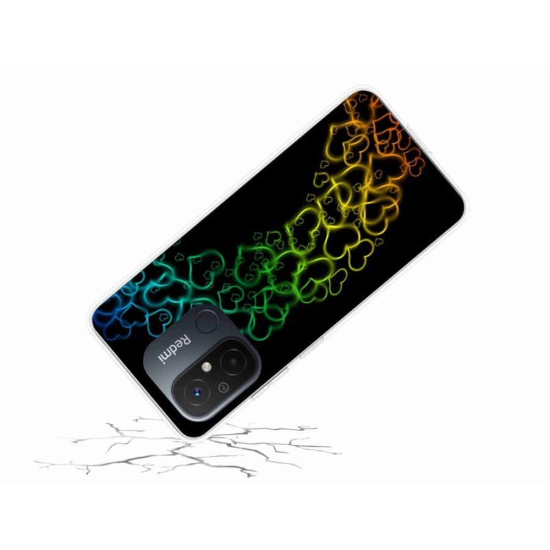 Gélový kryt mmCase na mobil Xiaomi Redmi 12C - farebné srdiečka