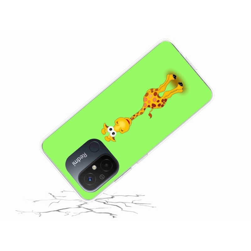 Gélový kryt mmCase na mobil Xiaomi Redmi 12C - kreslená žirafa