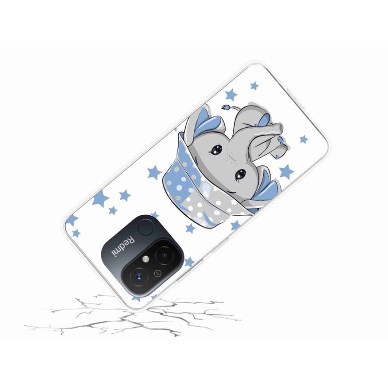 Gélový kryt mmCase na mobil Xiaomi Redmi 12C - modrý slon