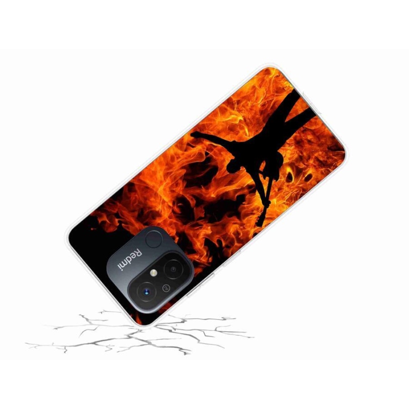 Gélový kryt mmCase na mobil Xiaomi Redmi 12C - muzikant a oheň