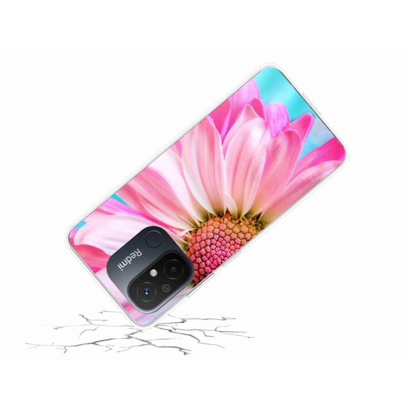 Gélový kryt mmCase na mobil Xiaomi Redmi 12C - ružová kvetina