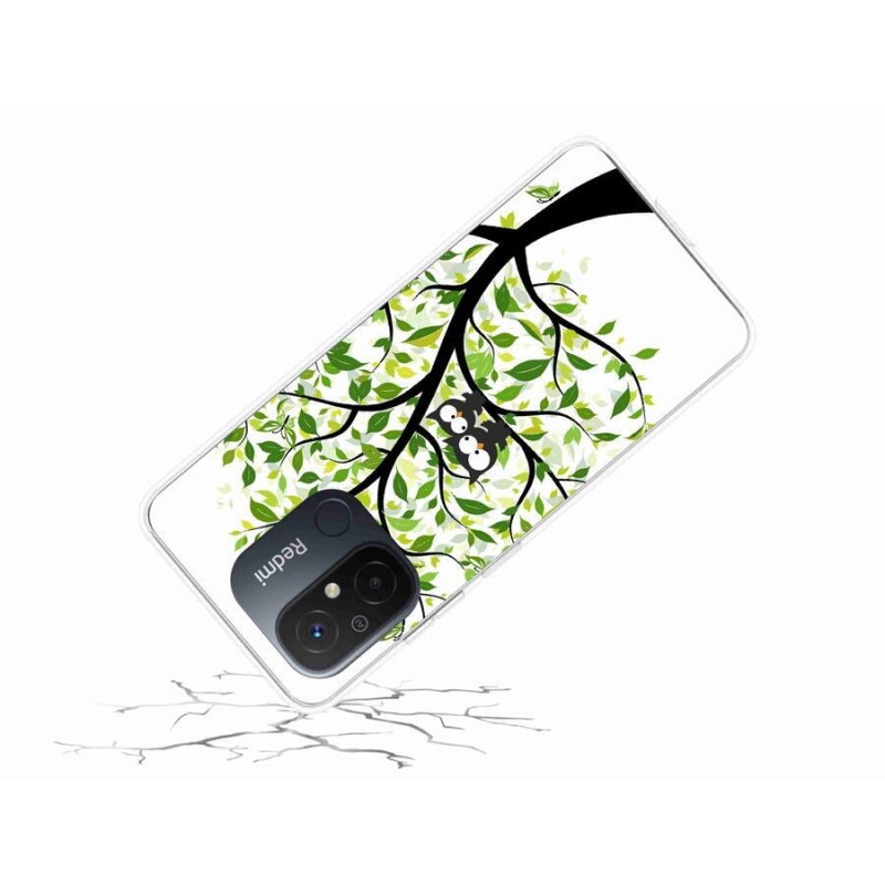 Gélový kryt mmCase na mobil Xiaomi Redmi 12C - malej sovy na strome