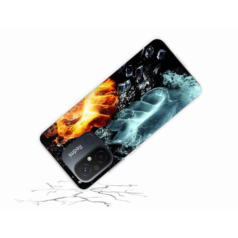 Gélový kryt mmCase na mobil Xiaomi Redmi 12C - voda a oheň