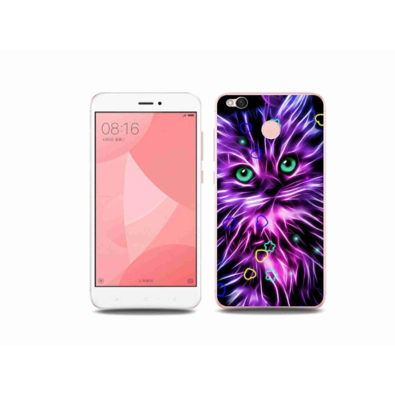 Gélový kryt mmCase na mobil Xiaomi Redmi 4X - abstraktná mačka