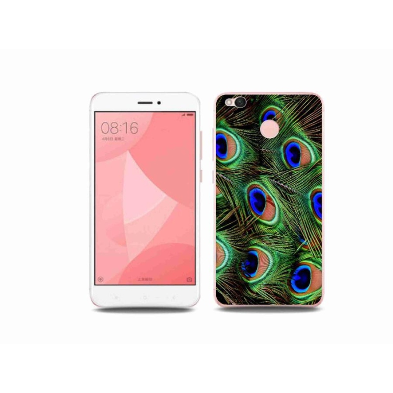 Gélový kryt mmCase na mobil Xiaomi Redmi 4X - pávie perie