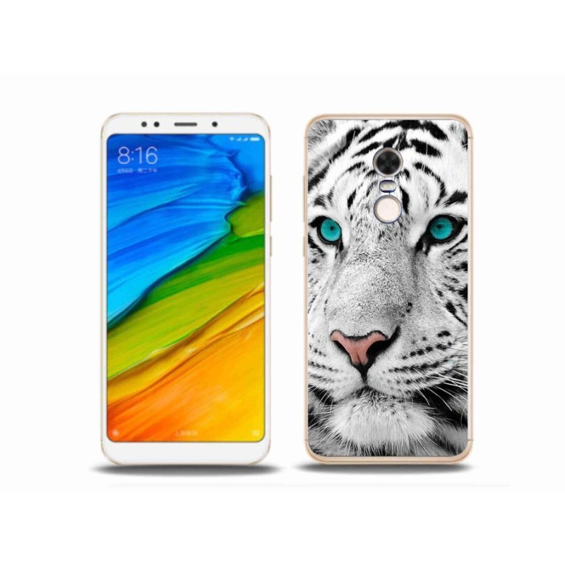 Gélový kryt mmCase na mobil Xiaomi Redmi 5 Plus - biely tiger