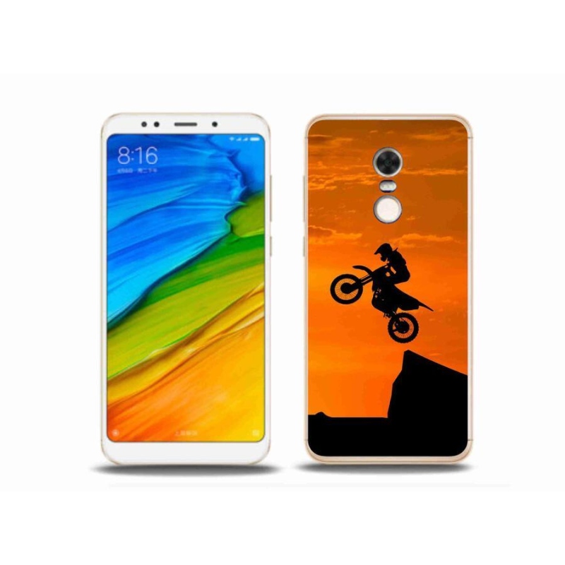 Gélový kryt mmCase na mobil Xiaomi Redmi 5 Plus - motocross