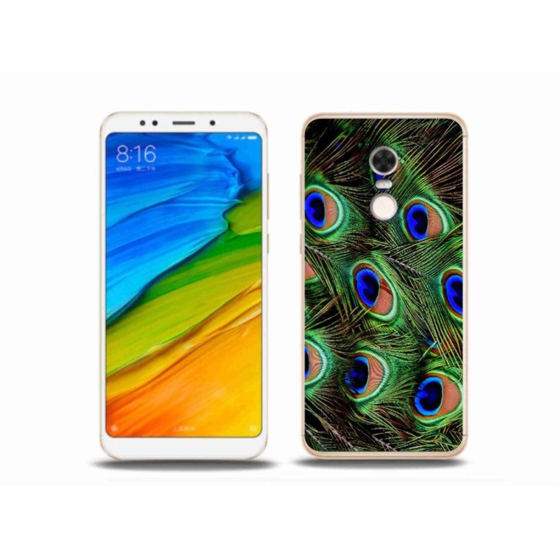 Gélový kryt mmCase na mobil Xiaomi Redmi 5 Plus - pávie perie