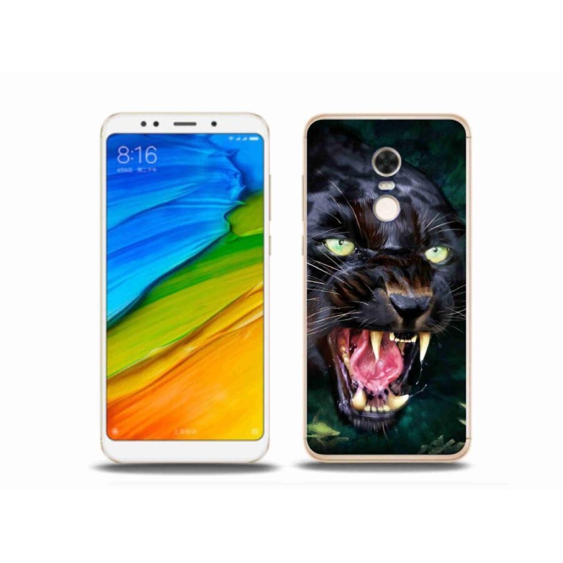 Gélový kryt mmCase na mobil Xiaomi Redmi 5 Plus - rozzúrený čierny panter