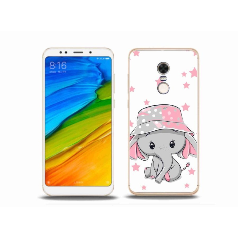 Gélový kryt mmCase na mobil Xiaomi Redmi 5 Plus - ružový slon