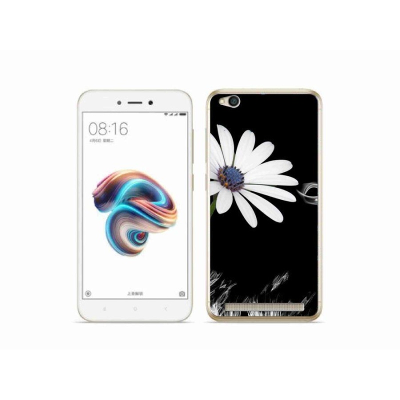 Gélový kryt mmCase na mobil Xiaomi Redmi 5A - biela kvetina