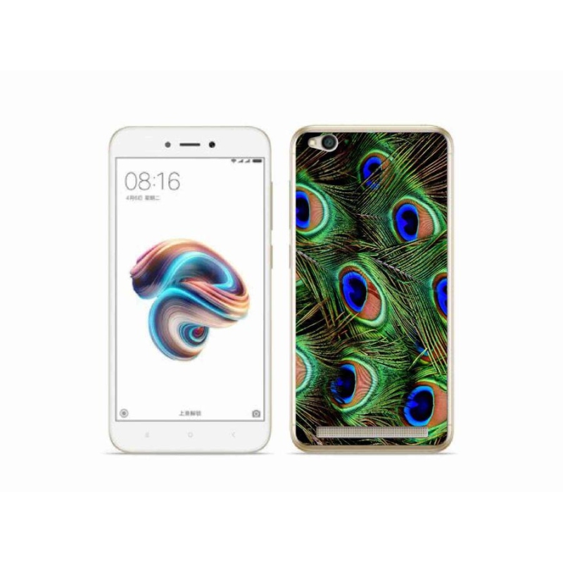 Gélový kryt mmCase na mobil Xiaomi Redmi 5A - pávie perie