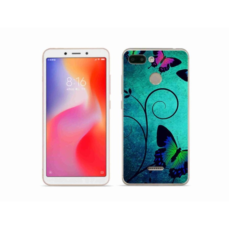 Gélový kryt mmCase na mobil Xiaomi Redmi 6 - farební motýle