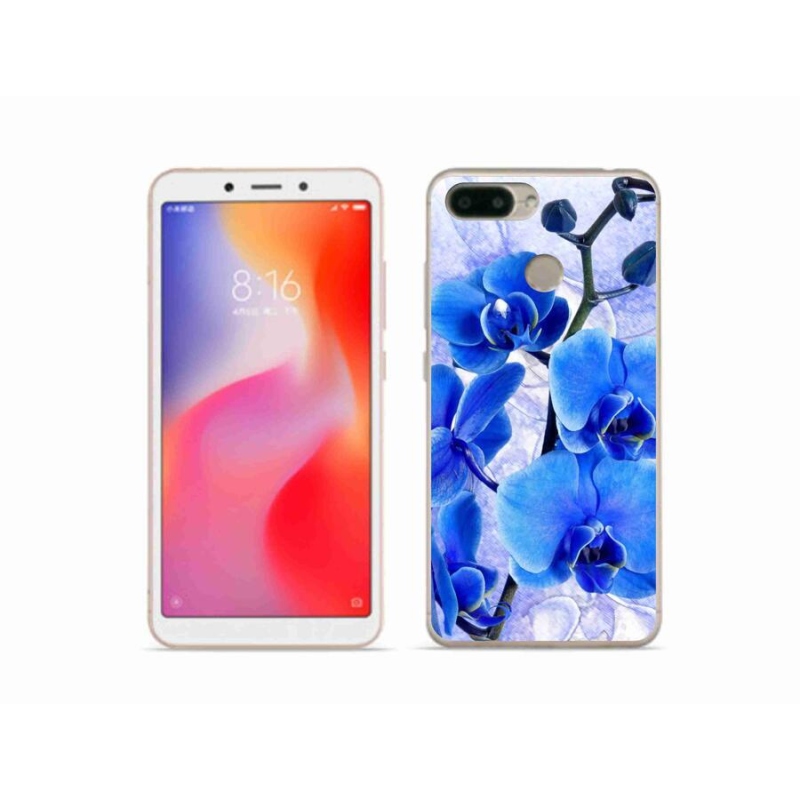 Gélový kryt mmCase na mobil Xiaomi Redmi 6 - modré kvety