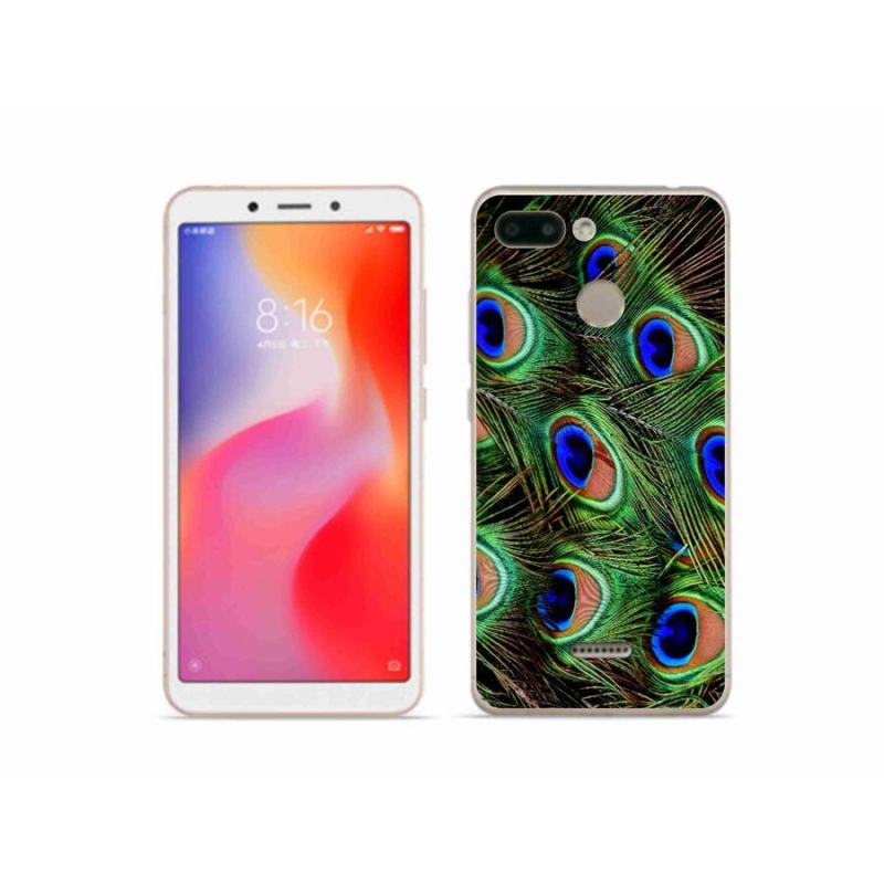 Gélový kryt mmCase na mobil Xiaomi Redmi 6 - pávie perie