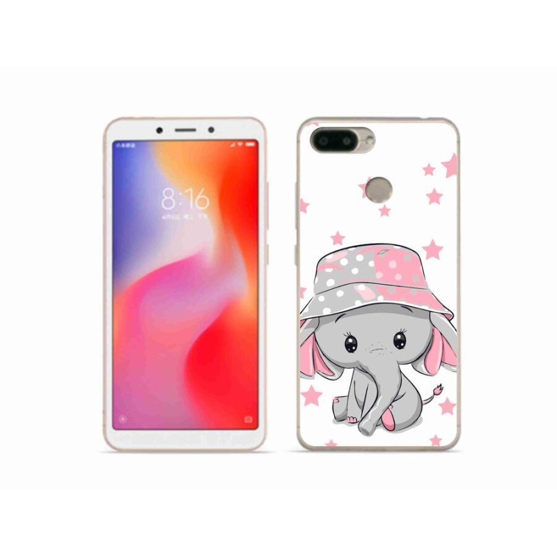 Gélový kryt mmCase na mobil Xiaomi Redmi 6 - ružový slon