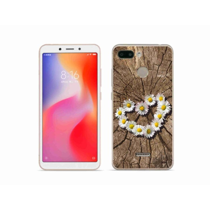 Gélový kryt mmCase na mobil Xiaomi Redmi 6 - srdce z margarét