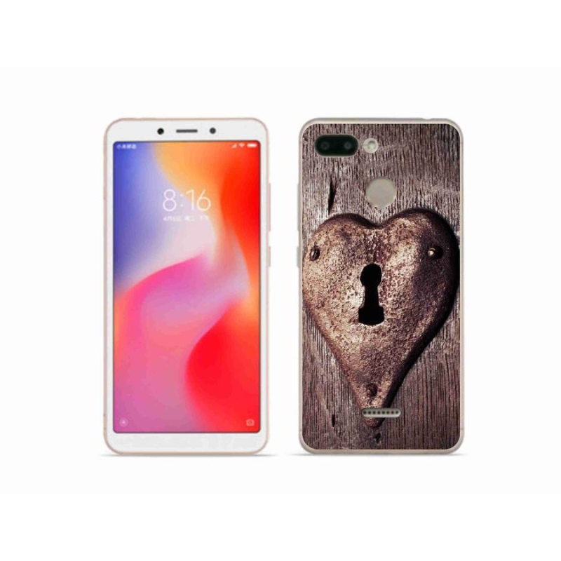 Gélový kryt mmCase na mobil Xiaomi Redmi 6 - zámok v tvare srdca