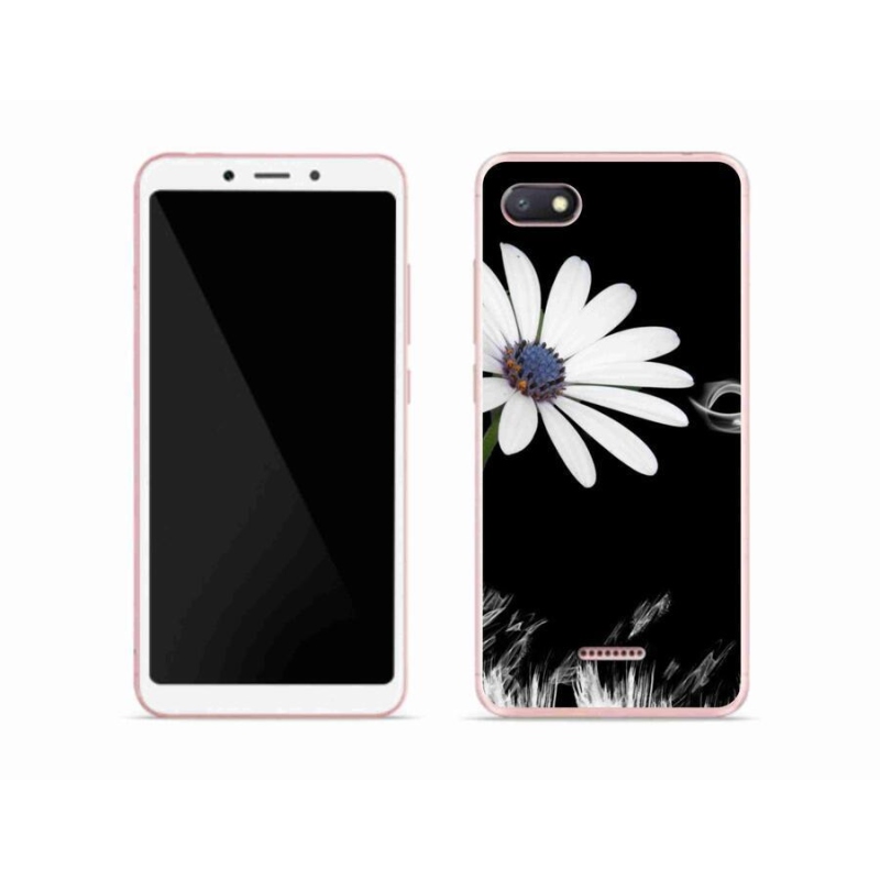 Gélový kryt mmCase na mobil Xiaomi Redmi 6A - biela kvetina
