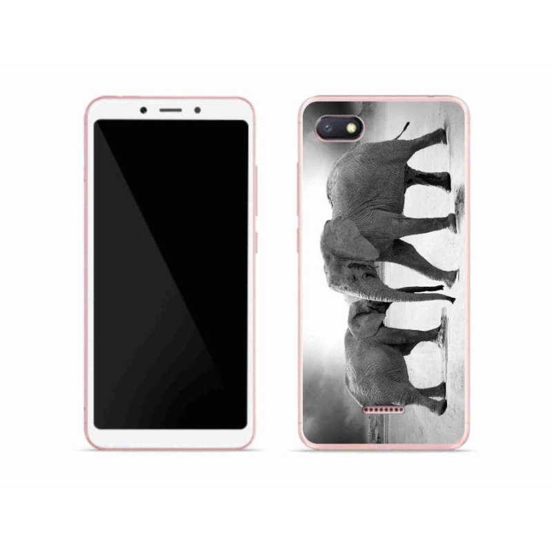 Gélový kryt mmCase na mobil Xiaomi Redmi 6A - čiernobieli slony
