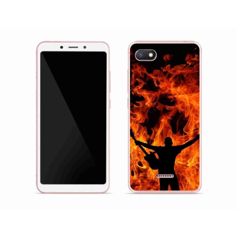 Gélový kryt mmCase na mobil Xiaomi Redmi 6A - muzikant a oheň