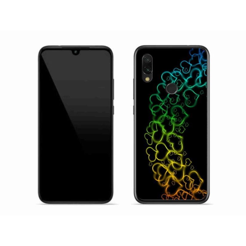 Gélový kryt mmCase na mobil Xiaomi Redmi 7 - farebná srdiečka