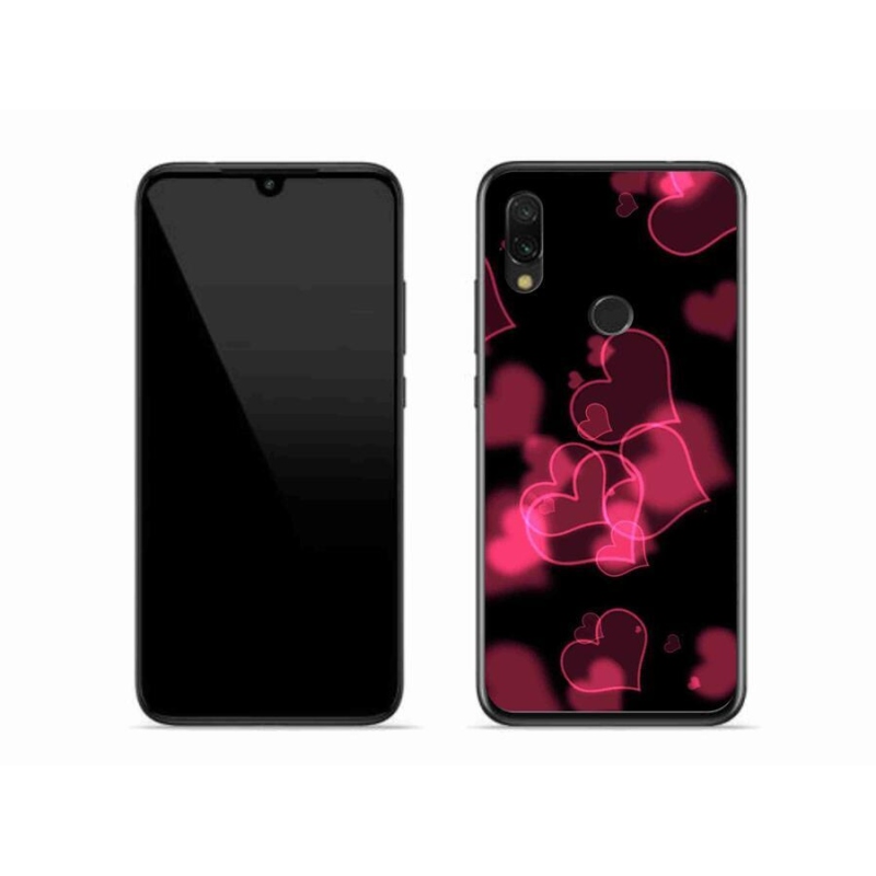 Gélový kryt mmCase na mobil Xiaomi Redmi 7 - červené srdiečka