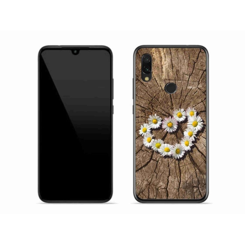 Gélový kryt mmCase na mobil Xiaomi Redmi 7 - srdce z margarét