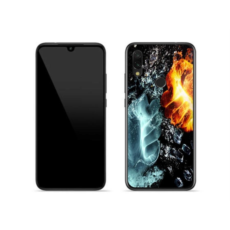 Gélový kryt mmCase na mobil Xiaomi Redmi 7 - voda a oheň