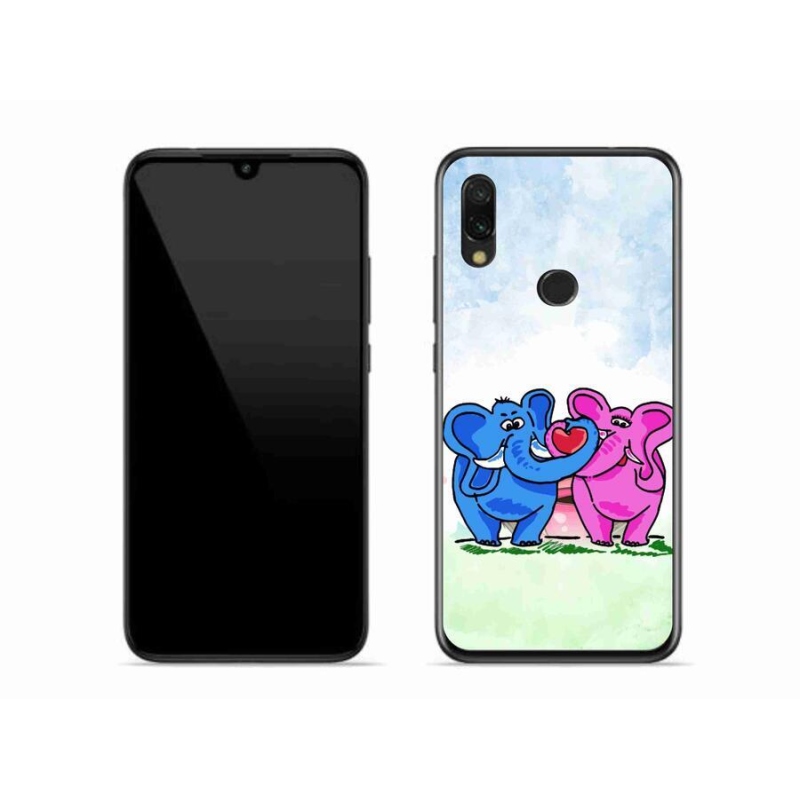 Gélový kryt mmCase na mobil Xiaomi Redmi 7 - zamilovaní slony