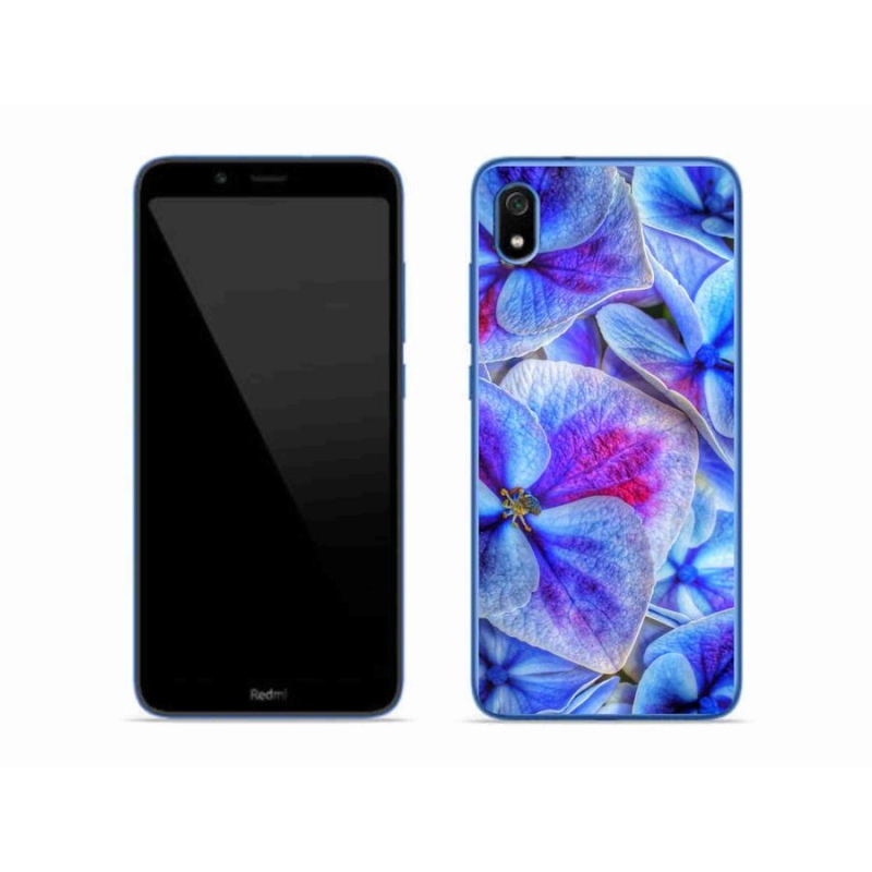 Gélový kryt mmCase na mobil Xiaomi Redmi 7A - modré kvety 1