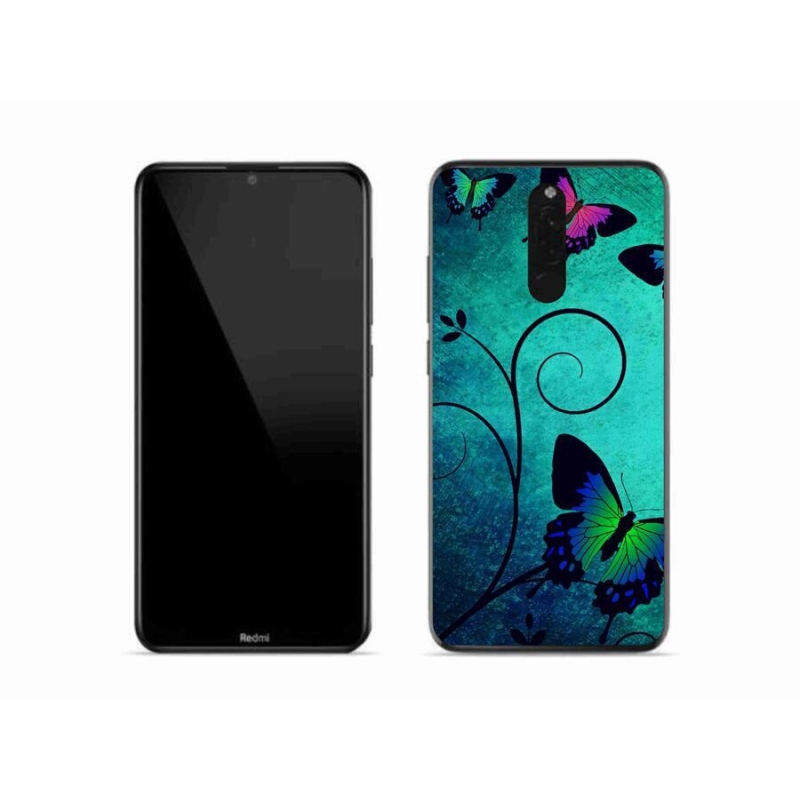 Gélový kryt mmCase na mobil Xiaomi Redmi 8 - farební motýle